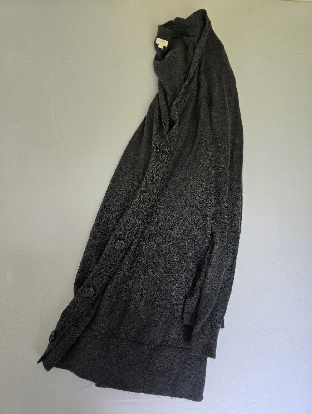 J.Crew Long Button Cardigan Merino Wool Cashmere Blend Sweater Size Small